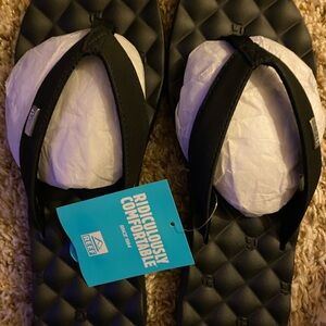 Reef Black Quilted Women's Sandals
